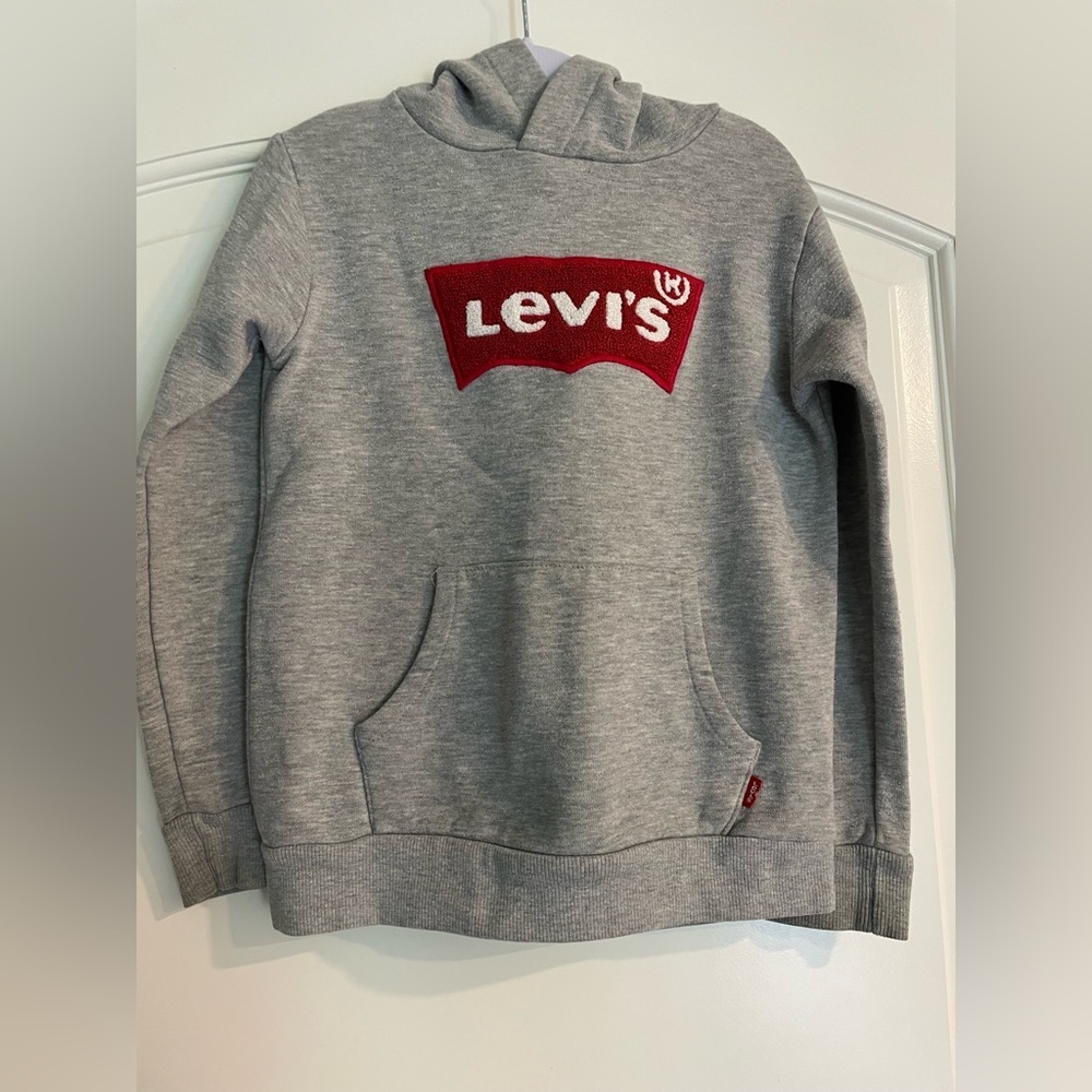 Levi's Heather Gray Kids Sweatshirt with Red Emblem